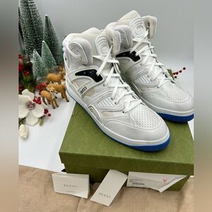 Men’s Gucci basket GG Supreme high top sneakers size 11.5 made in Italy